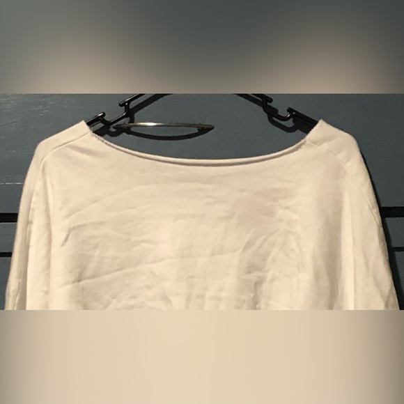 Women’s White Oversized Cropped Sweat Shirt Size Small Petite - Picture 5 of 8